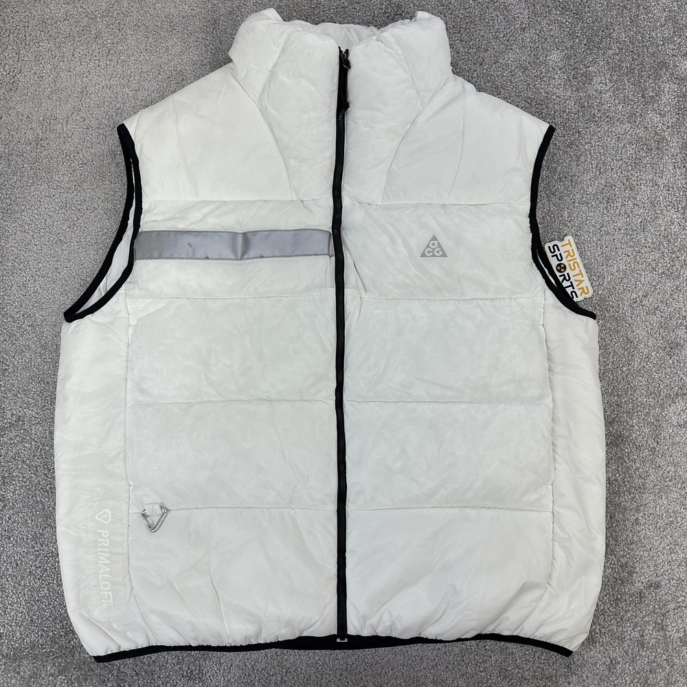 Nike ACG Vest Mens XL White Lunar Lake Therma-FIT ADV Primaloft Reflective Glow